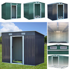 Metal Sheds 4X6, 6X8, 8 X 8, 10 X 8 ft Storage Garden Shed with Floor Steel Base