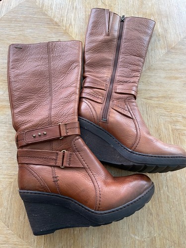 Ladies clarks brown leather - clarks,