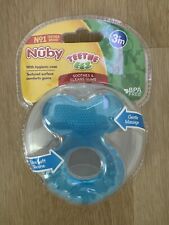 Nuby Silicone Teethe-Eez Teether with Bristles & Hygienic Case 3M+