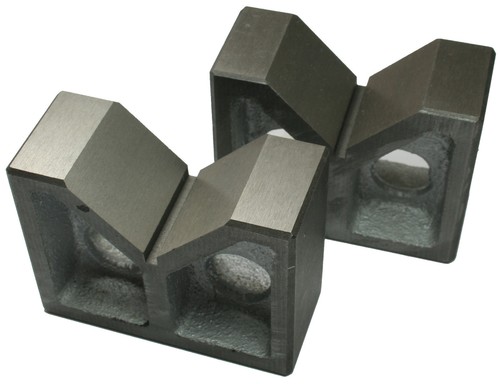 Pair cast iron vee blocks - of,