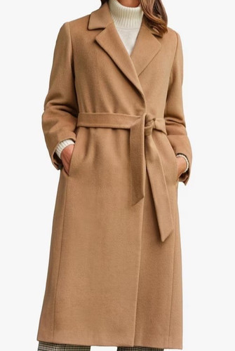Luxury wool wrap coat - wrap, coat,