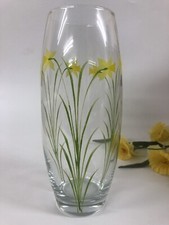 Individually Hand Painted Large barrel Daffodil Vase