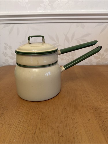 Vintage green and cream - and,