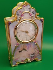 Bradford Exchange GARDEN WHISPERS Clock Limited Edition No. 5476 / Porcelain