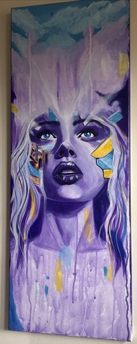 Original painting violet - original,