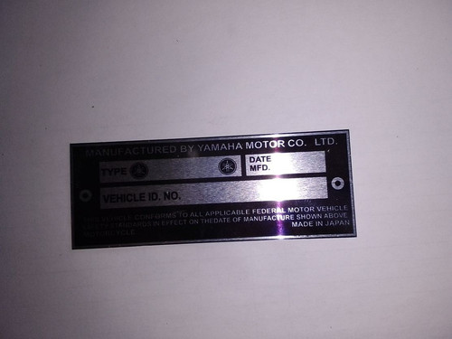 Type plate sign yamaha - sign,
