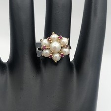 14K Yellow Gold Pearl & Ruby