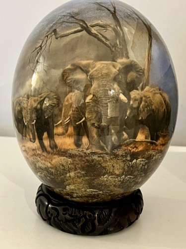 Vintage ostrich egg shell - ostrich,