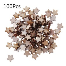 100pcs 1cm Star Laser Cut Wood Embellishment Wooden Star Shape Craft Wedding