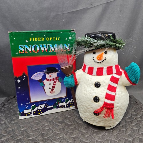 Fiber optic snowman - optic, vintage