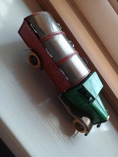 Triang Minic 32m Dust Cart Green & Red Clockwork Tinplate Lorry Wind-up