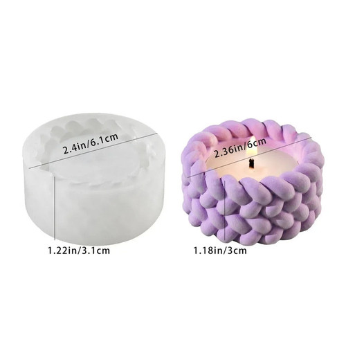 Hemp rope candle cup silicone - hemp,