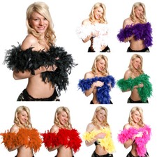 DELUXE FEATHER BOAS 80GR ACCESSORY 1920 GATSBY FLAPPER BURLESQUE 20S FANCY DRESS