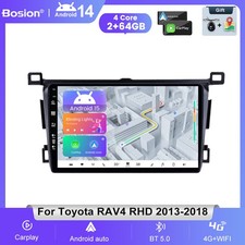 GPS Sat Nav For Toyota RAV4 RHD 2013-18 Android15 Auto Stereo Radio CarPlay 64GB