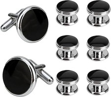 Dress Shirt Studs Black