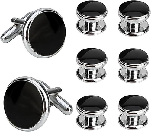 Dress shirt studs black - dress,