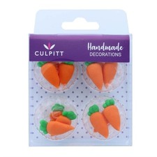 Edible Cake Decoration Carrot Pipings Sugar Cupcake Topper