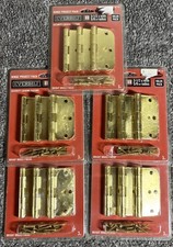 8 Packs Everbilt 807737 Brass Finish 3 Pack Door Hinges
