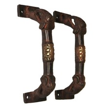 Tribal Elephant Shape Door Handle Vintage Style Handmade Brass Window Pull Knob