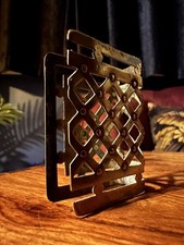 Antique Brass Lattice Matchbox