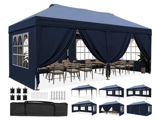 Pop gazebo with sides - sides, 3m