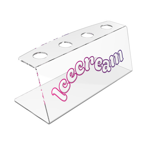 Acrylic ice cream cone holder - cream,