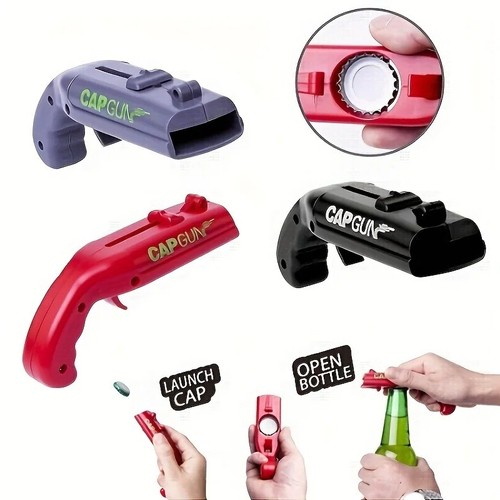 Beer cap gun - bottle, opener