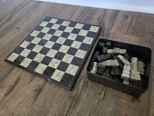 Marble chess set - black, &
