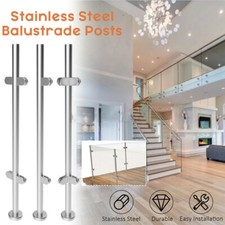 110cm/90cm Balustrade Railing Post Grade Glass Clamps Fencing Stainless Steel