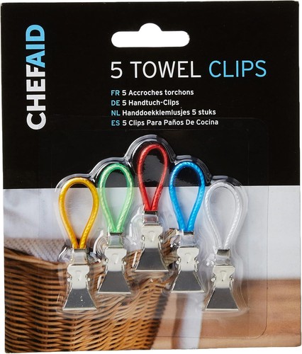 Chef aid tea towel clips - aid,