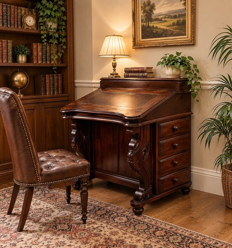 Victorian mahogany davenport - mahogany,