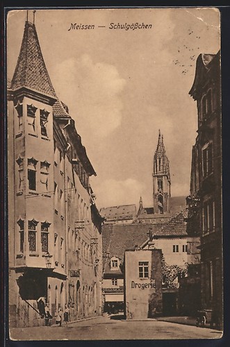 Meissen elbe street school - street,
