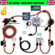 Split Charge Relay Kit Starter Battery Charger to Leisure Battery For Camper Van