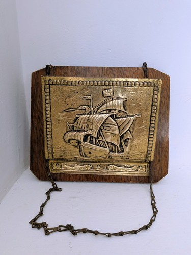 Vintage brass wood letter - vintage,