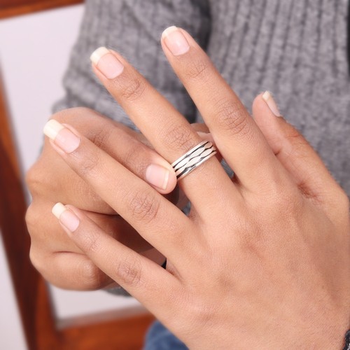 925 sterling silver spinner - silver,
