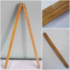 Antique Excise Rule Boxwood Brewers Dipping Rod Brass Folding Extending J Long