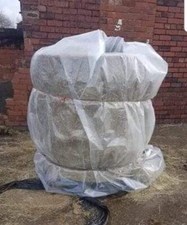 5FT HAY STRAW ROUND SQUARE BIG BALE COVER  BAG TIDY PLASTIC WATERPROOF NETS