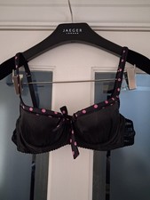 LA SENZA Cute Black Satin+Mesh