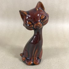 Vintage Brown Cat Figurine