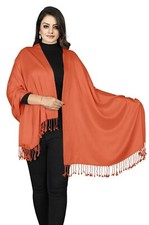 Handcrafted  Large Soft  Pashmina Shawl Wrap Scarf in Solid Colours