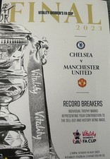 Chelsea v Manchester United FA Cup women's football final programme 2023