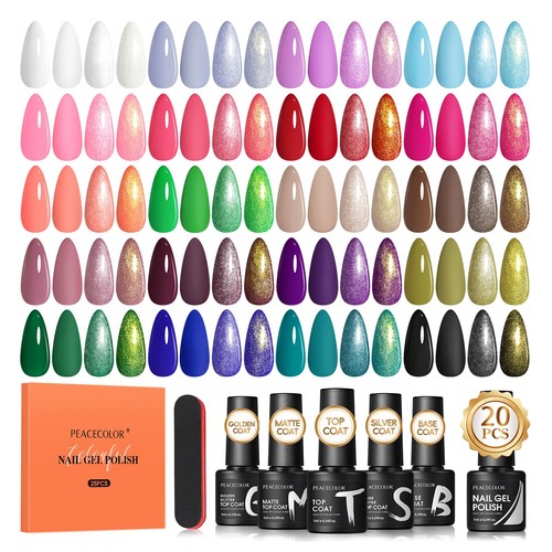 Peacecolor 25pcs gel nail - 25pcs,