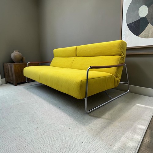 Sofa bed settee yellow - bed,