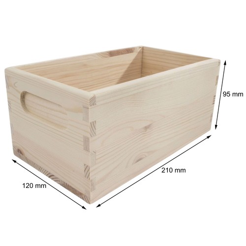 Wooden crate chest 21x12x9cm - crate,