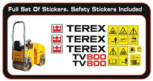 Terex tv800 roller sticker - terex,