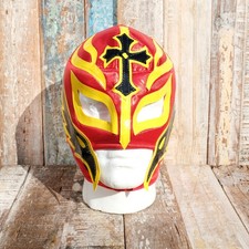 Mexican Wrestling Mask Rey Mysterio Shimmer Red/Yellow/Black