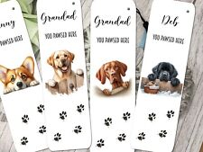 Personalised Pet Dog 'You Pawsed Here' Bookmark - Choose Breed