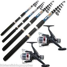 2 TELESCOPIC LINEAEFFE REELS AND 2 NGT FISHING RODS 6FT 8FT OR 10FT