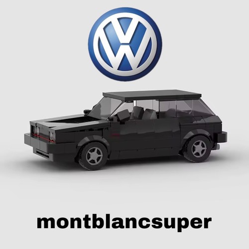 Black volkswagen golf - black,