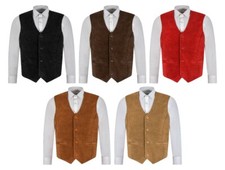 Men's Real Leather Vest 100% Cow Suede New Party Fashion Stylish Waistcoat 5226